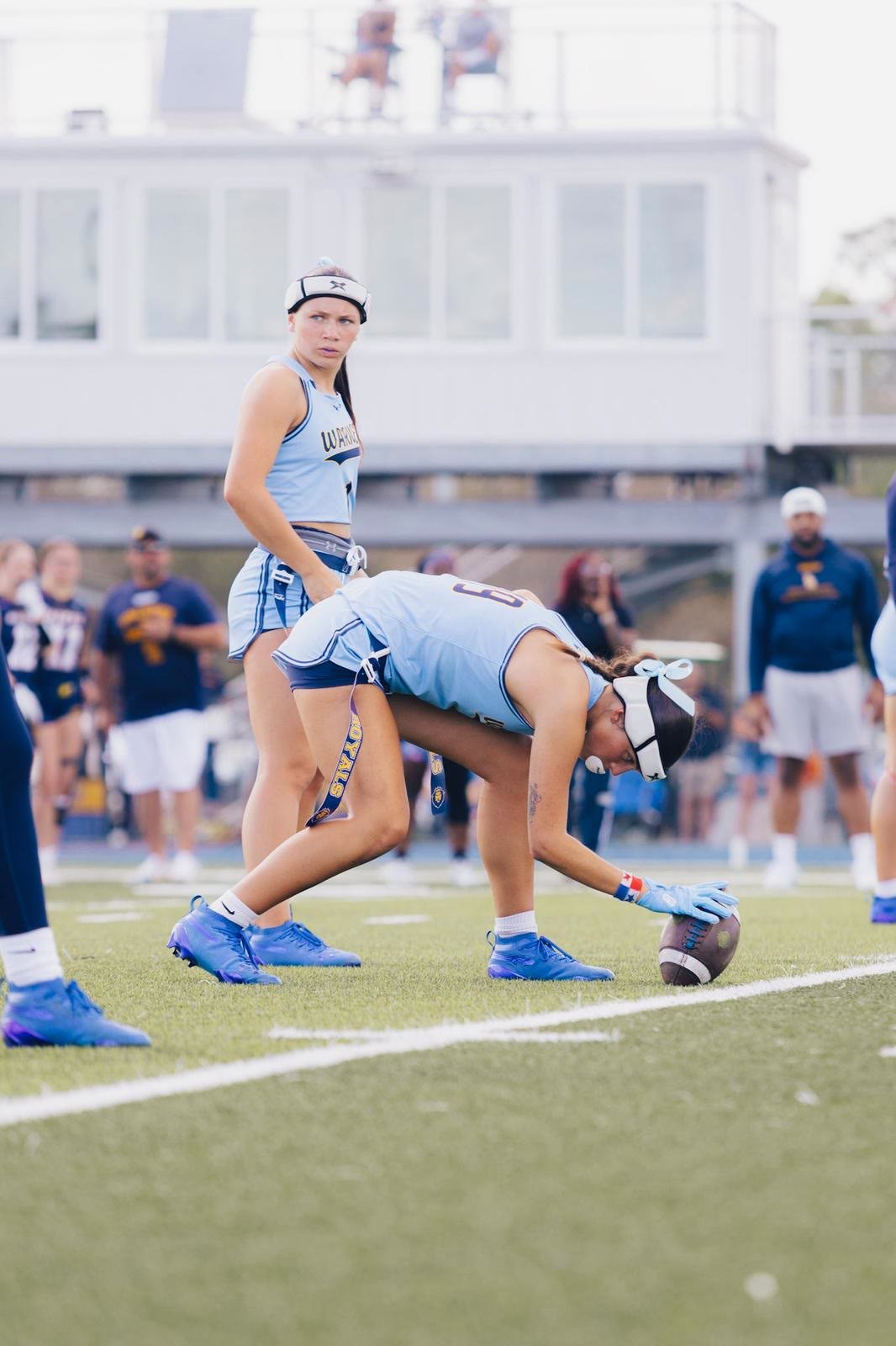 Kayleigh Thomas at the line of scrimmage